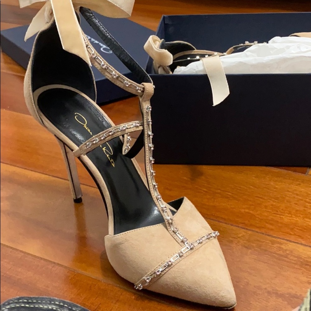 Oscar de la Renta suede and studded stilettos